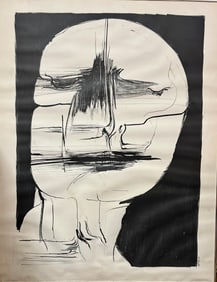 1960s graphic print, signed Baskin on the left bottom