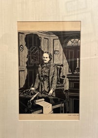 Ink drawing done by a Walt Disney artist in the 60s of Edgar Allan