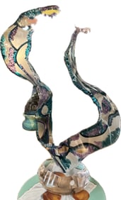 A beautiful lucite carve sculptural art 19 inches wide 30 inches tall