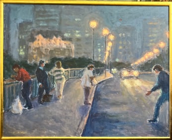 Beautiful oil painting done in 1989 artist unknown signature