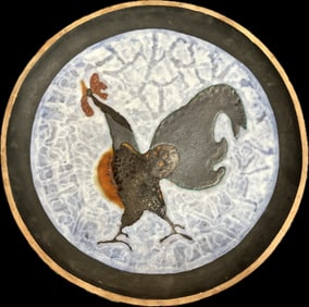 1950s art plate number 52 signed FEHER