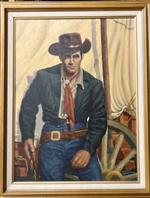 1960s Walt Disney artist painting on board