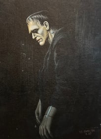 1967 comic artist from Walt Disney illustrator portrait of Frankenstein 12 inches wide 16 inches tal