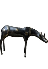 A bronze cow