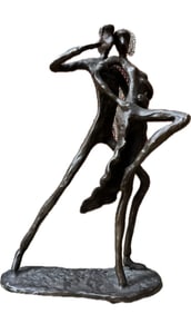 Two people dancing bronze