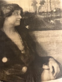 Attribute to Baron A de Meyer photogravure on silk earliest 20th century