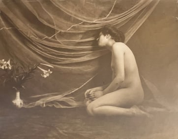 Early 20th century large format, photograph subject, nude