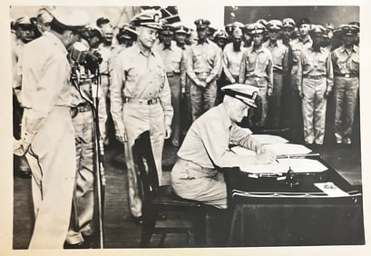 Original photo Japanese surrender the signing