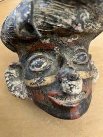 Extremely old tribal peace, measuring 6 inches tall 6 inches wide 6 inches in depth