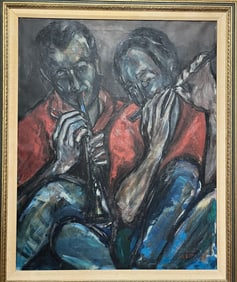 Oil painting, 1950s sign R moury condition.