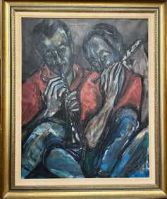 Oil painting, 1950s sign R moury condition.