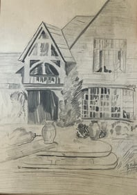 Three George Hughes pencil drawings really nice ones