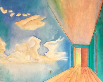 Attribute to David Bates oil on board