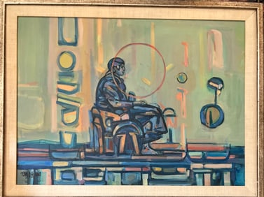 Beautiful abstract, painting artist, Tom O’Hara famous astronaut that painted abstract art