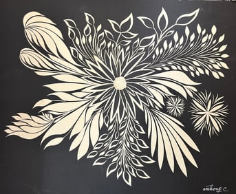 Floral art piece attribute to Anthony cirino
