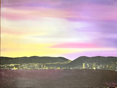 Nice oil painting on board good condition signature unknown