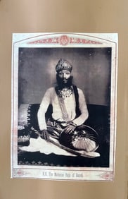 Indian old printed photograph of a His Highness Maharao Raja of Bundi