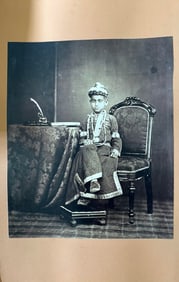Indian old printed photograph of a His Highness Maharao Raja of Bundi