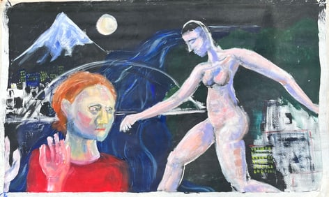 Oil paint on canvas unframed rolled