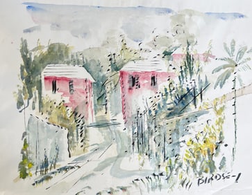 Alfred birdsey two watercolors signed