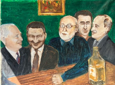 Oil painting, poor condition sign Merson