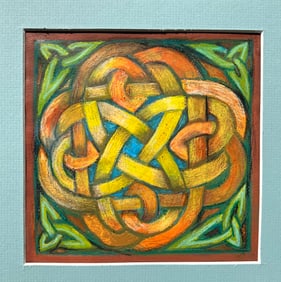 Abstract art chalk drawing