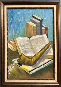 Still life painting done in 1969 sign on bottom left