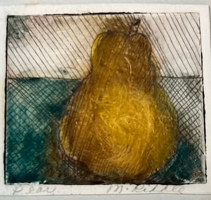 Tiny little drawing 2 inch by one and a half inches title pair signed M rittler artist, unknown,