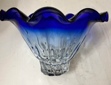 Large Blue glass really pretty piece