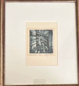 Nights at Chang signed window one out of 12 1972 etching