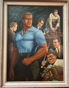 Walt Disney 1970s Art oil on Board: Walt Disney artist artwork 1970s, 18 inches wide 24 inches tall, oil on board in good condition