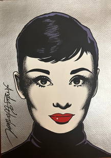 Signed Andy Warhol silk screen: Signed Andy Warhol silk screen good condition 8 inches wide 11 inches tall