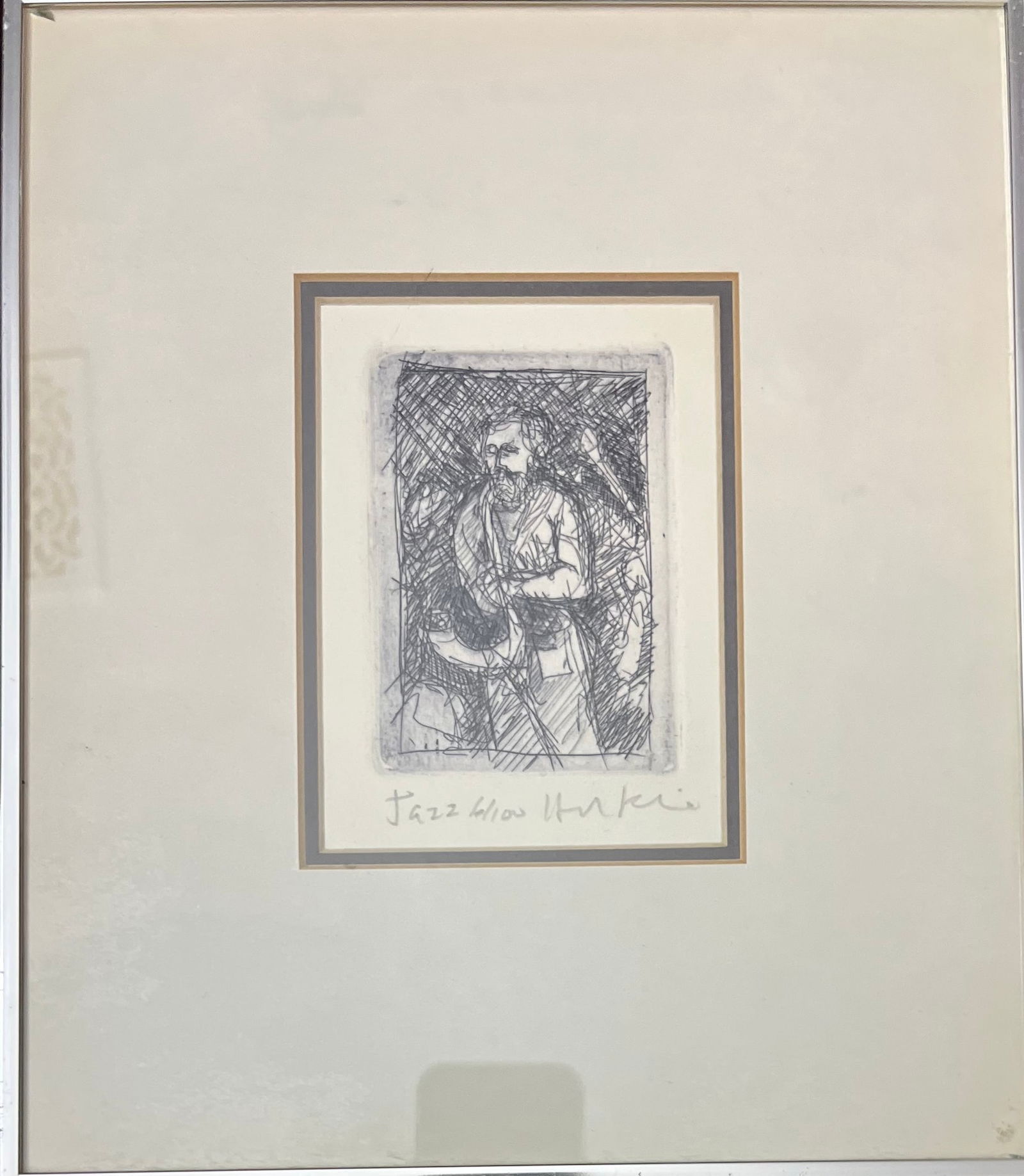 Jazz etching sign Klein (1 of 3)