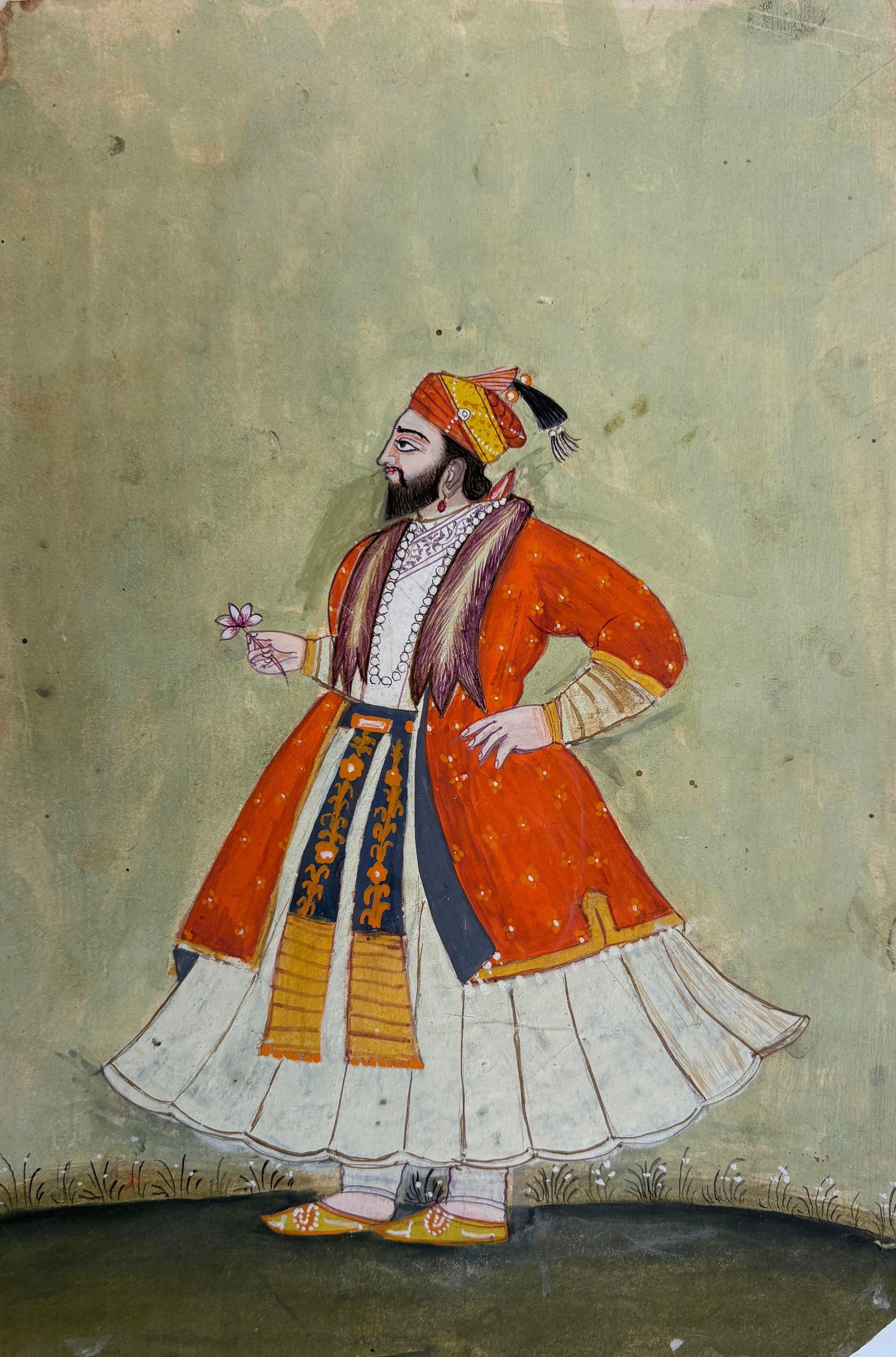 Indian Mughal school miniature painting of a King (1 of 1)