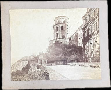 Vintage Photo of Heidelberg Castle Germany: Vintage Photo of Heidelberg Castle Germany, 8 1/4 x 10 1/4“, mounted on cardboard