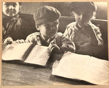 Pictorial photograph of children 1920s on board: Pictorial photograph of children 1920s on board measurements are 12 inches wide 9 inches tall reserve $100 dollars