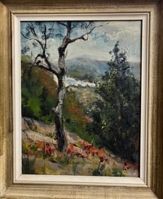 two nice oil paintings landscapes pieces of art done in the 1960s artist unknown (1 of 2)