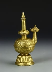 Antique Chinese Gilt Temple Ewer