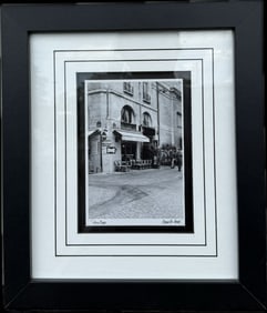 CONNIE BEGG Original Vintage Signed Paris Cafe Europe Cityscape Photograph Print
