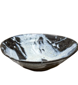 Vintage art studio black bowl