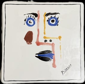 Picasso Living Face ceramic plate, specifically the "Face 1963 PP5"