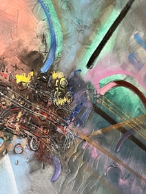 Peter max oil painting large canvas