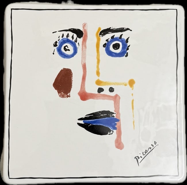 A Picasso Living Face ceramic plate, specifically the "Face 1963 PP5" (1 of 3)