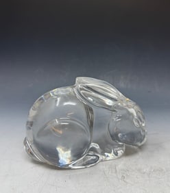 Vintage Val St. Lambert Crystal Rabbit or Bunny Figurine (1 of 5)