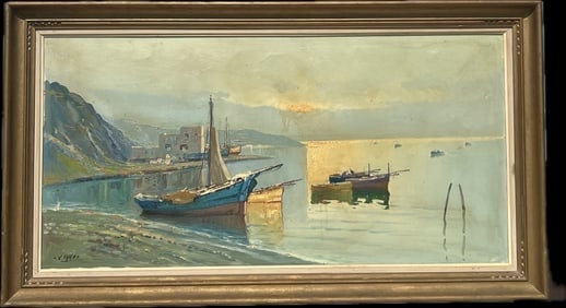 Oil on Canvas Landscape Signed (1 of 2)