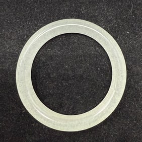 Vintage Chinese white jadeite bangle (1 of 3)