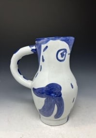 Blue & White Pitcher Signed Picasso (1 of 6)
