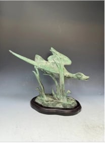 Vintage bronze sculpture of a bird (1 of 1)