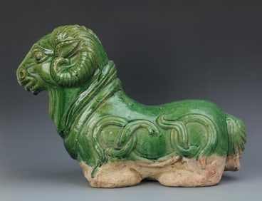 Antique Chinese Green Glazed Ram (1 of 5)