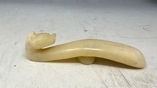 Antique Chinese Jade Dragon Belt Hook (1 of 4)